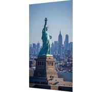 Diamond Painting Statue de la liberté Diamond Painting Adulte, New York Peinture Diamant Enfant, DIY 5D Strass Point de Croix Broderie Diamant Kit Complet, Tableau Decoration Murale 40x80cm e6-16fr