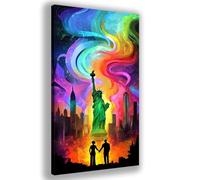 Diamond Painting Statue de la liberté Peinture Diamant Paysage Diamond Painting Adulte Loisirs Créatifs DIY Grand Format Broderie Diamant Complet Kit 30x60cm, Decoration Chambre, Cadeau Femme, Y696Z