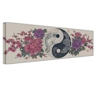 Diamond Painting Tai Chi Diamond Painting Adulte Pivoine Peinture Diamant Kit Complet XXL 120x40cm, 5D DIY Strass Point de Croix Loisir Creatif Enfant Mosaïque Manuel pour Home Wall Decoration F1-119