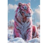 Diamond Painting Tigre, 5D Diamond Painting Adulte Animal, DIY Activité Manuelle Adulte, Broderie Diamant Point de Croix Kit, Peinture Diamant Cristal Art Set, Décoration Maison 60X80cm 6-7647