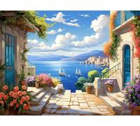 Diamond Painting Tortue De Mer Diamond Painting Kit Adulte Débutant Ville Kits de Peinture Diamant Cristal Painting Art Kits pour Adultes Enfants Débutants, Décoration Murale Maison 40x30cm, Model 77