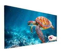 Diamond Painting Tortue Diamond Painting Adulte Grand Format 250x100cm Broderie Diamant Océan Loisirs Créatifs Adultes 5D Perle Diamant a Coller Strass Point de Croix Tableau Decoration Murale S-25