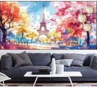 Diamond Painting Tour Eiffel Diamond Painting Grand Format 80x220cm Peinture Diamant Adulte Arbre Broderie Diamant Strass Point de Croix Peinture,Bricolage Mosaique Puzzle Artisanat Kits,Décor QL-259