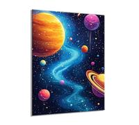 Diamond Painting Tournesol Planète Diamond Painting Adulte, DIY Gemme Broderie Point de Croix Set, Débutant Cristal Diamant Art Artisanat Set, Maison Décoration, Cadeaux Femme 70x100cm s0yh-144