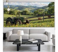 Diamond Painting Tracteur Diamond Painting Adulte Grand Format 80x200cm Paysage Broderie Diamant Kit Complet,5D Activité Manuelle Adulte Peinture Diamant Strass Point de Croix,Décor Cadeaux LK-950