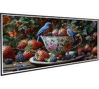 Diamond Painting Usine Peinture Diamant Adulte, 5D Diamant Painting Oiseau Broderie Diamants Grand Format 90x200cm, DIY Strass Point de Croix Activité Manuelle pour Décoration Murale, Cadeau J2-625