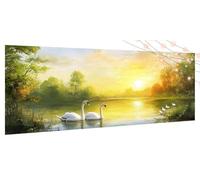 Diamond Painting Vache, 5D Peinture Diamant Adulte Cow-Boy, DIY Diamant Strass Point de Croix Cristal Painting, Grand Diamond Art Kit Enfants, Convient La Décoration Murale à La Maison 50x110cm T818