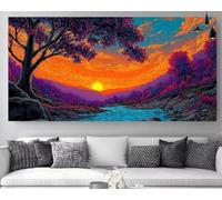 Diamond Painting ValléE Diamond Painting Adulte XXL 70x210cm,2026 New DIY Peinture Diamant Coucher de Soleil 5D Strass Point de Croix Canvas Broderie Gem Art Tableau Peinture Numero Adulte Z-P516