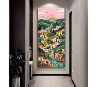 Diamond Painting Village Peinture Diamant Adulte/Débutant, Paysage Diamond Painting Adulte Grand Format 160 x 80 cm, DIY 5D Diamant Painting XXL Broderie Diamant Kit Complet, pour Murale Décoration
