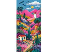 Diamond Painting Village Peinture Diamant Adulte/Débutant, Paysage Diamond Painting Adulte Grand Format 40 x 20 cm, DIY 5D Diamant Painting XXL Broderie Diamant Kit Complet, pour Murale Décoration