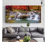 Diamond Painting vue cascade,5d peinture diamant complet Square drill,diamant painting pour Enfants et Adultes,Cristal Strass Diamant Arts Dot Broderie Diamant Kit Craft for Home Wall Decor 40x100cm