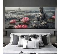 Diamond Painting Zen Bouddha Point de Croix, Broderie Diamant Kit Complet, 5D DIY Diamond Painting Adulte Grand Format Perle Diamant Coller, Mosaique Adultes Tableau pour Murale Décor 155 X 75cm q439