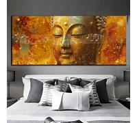 Diamond Painting Zen Bouddha Point de Croix, Broderie Diamant Kit Complet, 5D DIY Diamond Painting Adulte Grand Format Perle Diamant Coller, Mosaique Adultes Tableau pour Murale Décor 155 X 75cm q435