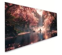 Diamond Painting Zen Diamond Painting Adulte Grand Format 30x60cm,5D Peinture Diamant Fleurs cerisier Broderie Diamant Kit Complet,DIY Broderie Point de Croix Activité Manuelle,Decoration Murale G2-5