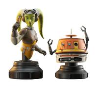DIAMOND SELECT TOYS Star Wars Rebels Pack 2 bustes Hera & Chopper 15 cm