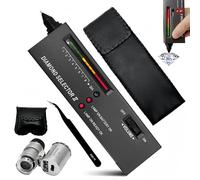 Diamond Selector II Kit de Test pour Or avec loupe 60X et Pince à épiler, Portable électronique Diamant testeur Stylo pour Diamant, Stylo testeur de Diamant électronique Haute précision
