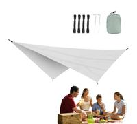 Diamond Shade Sail Outdoor Sunshade - 210T Polyester Silver Coated 340x260cm 370g - Camping Picnic Mat Beach Ground Cover - Patio Garden UV Protection Canopy
