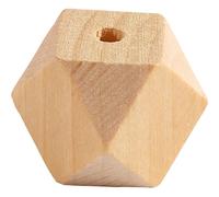 Diamond-shaped Bead, W: 20 mm, hole size 3 mm, pine, 6pcs