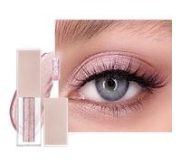 Diamond Shimmer Ombre à paupières liquide séchage rapide longue durée Applicateur, stylo eyeliner liquide pigmenté Éclat fin pour le maquillage des yeux (rose fantaisie)