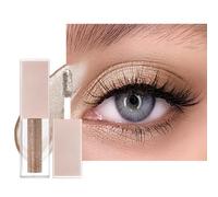 Diamond Shimmer Ombre à paupières liquide séchage rapide longue durée Applicateur, stylo eyeliner liquide pigmenté Éclat fin pour le maquillage des yeux (marron sexy)