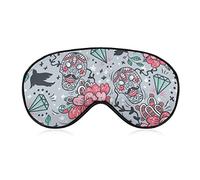 Diamond Skull Sleeping Eye Mask Masque pour les yeux avec sangle réglable pour les yeux bandés pour les voyages en avion