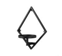 Diamond Support mural en métal pour pot de fleurs d'intérieur - Gain de place - Décoration de jardin verticale pour salon, chambre à coucher, cuisine - Noir (triangle)