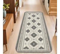 Diamond Tapis de couloir moderne minimaliste à poils courts en éponge pour intérieur - Ne perd pas ses poils - Pour cuisine, buanderie, porte, entrée, décoration - 0,6 x 1,5 m