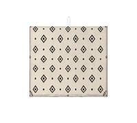 Diamond Tapis de séchage pour comptoir de cuisine, noir et blanc, absorbant, tapis de séchage moderne géométrique en microfibre, 40,6 x 45,7 cm