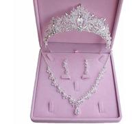 Diamond Tiara Bridal Jewelry Set Wedding Crowns For Brides Tiaras and Crowns Bride Crystal Rhinestone Collier Tiara Mariage Accessoires