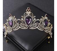Diamond Tiara Crystal Crowns and Tiaras Vintage Rhingestone Prom Crown Tiara Diadem for Women Bride Wedding Hair Accessories