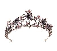 Diamond Tiara Flower Black Diamond Pearl Bridal Crown Karian Wedding Birthday Tiara Bandand Accessoires