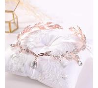 Diamond Tiara Rose Gol Crystal Couronne accessoires de cheveux nuptiale ACCESSORIES DE METTOILLE DRIAT LEAT TIARA COURON