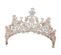 Diamond Tiara Vintage Gold Crystal Bridal Crown Women's Luxury Luxury Bridal Bandband Band Accessoires de cheveux