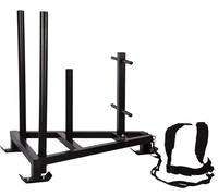 Diamond Training Cross Training Professional Prowler Power Sled avec harnais | Charge maximale 270 kg | pour poussée et traction | Compatible avec disques trou 50 mm et 25 mm | Fitness, Gym, Athlètes