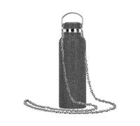 Diamond Vacuum Thermos Bottle, Bling Diamond Vacuum Flask Glitter Thermos Cups, High-Grade Stainless Steel Leak-Proof Water Bottle with Chain (500ml,
