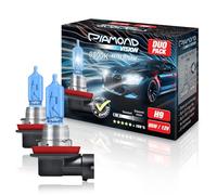 Diamond Vision 2x H9 12V 65W 8500K Ampoules Alogene Halogene Effet Xenon Effect Look Blue Bleu Blanc White Racing Vision Anti Erreur Night Breaker Laser Moto PGJ19-5