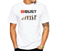 DIAMOND WHEEL Rust Evolution T Shirt Rust Wolve Funny Fanart Axe Rust Game Rust The Game Rust Life Rust Rust Logo White L