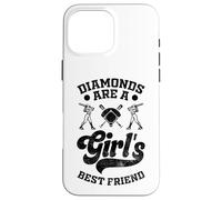 Diamonds are A Girl Best Friend Baseball Softball Girl Coque pour iPhone 16 Pro Max