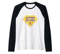 Diamonds are A Girls Best Friend Ballon de Baseball pour Femme Manche Raglan