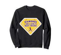 Diamonds are A Girls Best Friend Ballon de Baseball pour Femme Sweatshirt