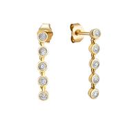 Diamonds by Ellen K. Boucles d'oreilles pour femmes or 585 bicolore 10 x bril...