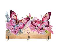 Diamonds Painting Adhesive Hooks, Animal Patterns Wood DIY Diamond Painting Art Hooks Diamond Hanging Hook for Wall Decoration and Space-Saving Storage,Arts and Crafts Kits for Adults Kids