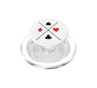 Diamonds Skat Hearts Spades Clubs Jeu de Cartes PopSockets PopGrip pour MagSafe