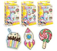 DIAMONDZ Crystal Painting Lot de 3 autocollants de peinture diamant DIY Kit de bricolage 12 modèles d'autocollants, peinture diamant pour enfants et adultes