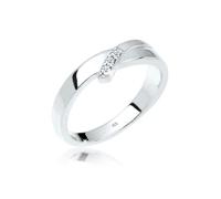 Elli DIAMONDS Bague argent / blanc, Taille 52