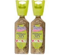 Diam's 3D, 37ml, Pailleté Or (Lot de 2)
