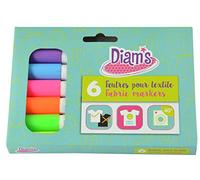 DIAM'S DI40794 Feutres pour Textile, Plastique, Mixte, 14cm x 10,5cm