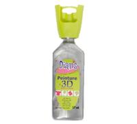 DIAM'S Peinture 3D Tous Supports, Argent nacré, 37 ml, Set de 37 Pièces