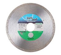 DIAMWOOD - Disque Diamant Carrelage et Faïence pour Meuleuse | Lame Diamantée à Tronçonner | Découpe Parfaite et Professionnelle | Diamètre 125 mm | Alésage 22,23 mm | Hauteur Jante 5 mm | CUTTER