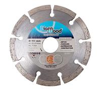 DIAMWOOD - Disque Diamant pour Béton et Matériaux de Construction| Lame Diamantée à Tronçonner | pour Meuleuse ou Disqueuse | Diamètre 115 mm | Alésage 22,23 mm | Hauteur Segments 7 mm | BUILDER
